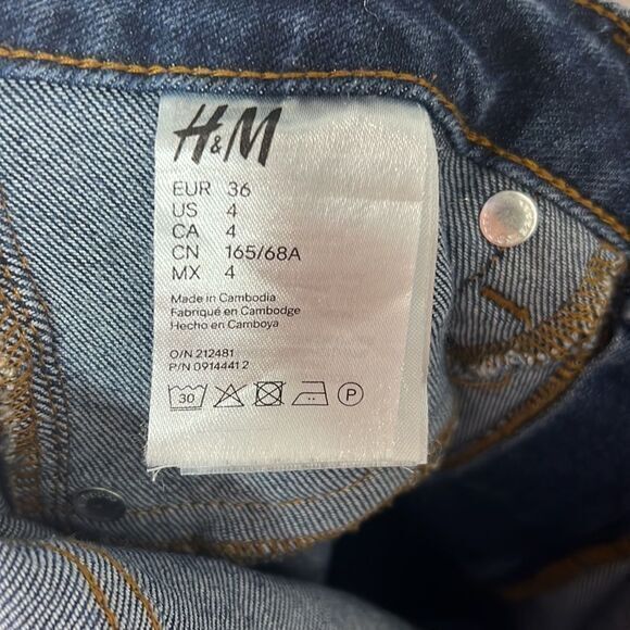 H&M Blue Ultra High Waist Ankle Skinny Curvy‎ Jeggings Women's Size 4 - Picture 7 of 9